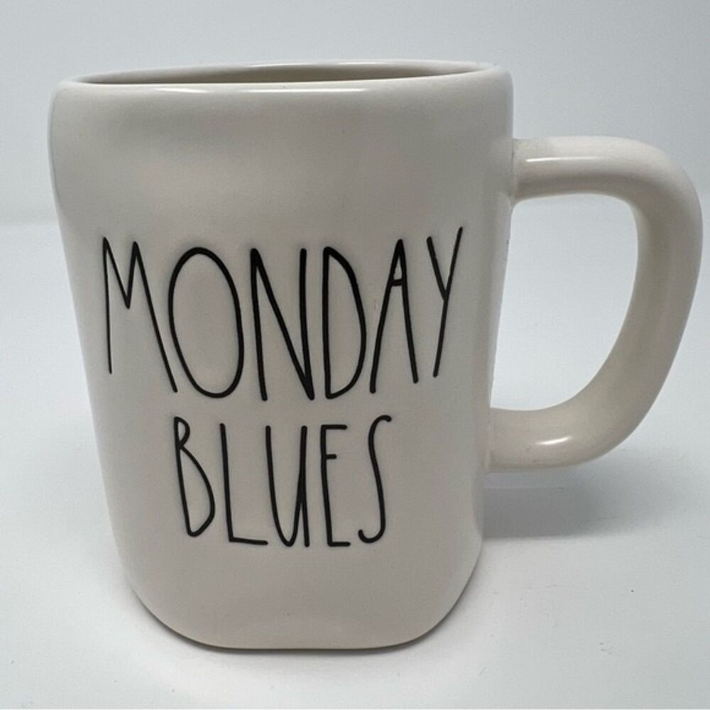 Rae Dunn MONDAY BLUES mug NEW Work Co worker boss employee colleague gift